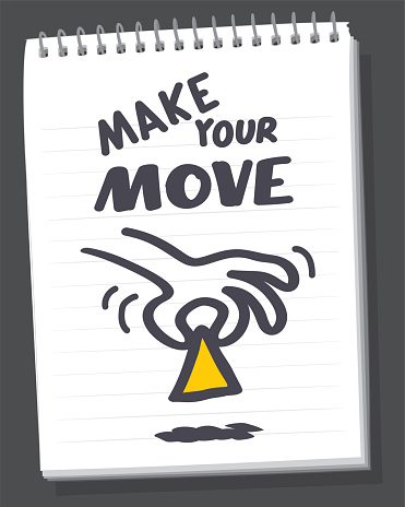 Make Your Move Lettering Make Your Move Hand Lettering On White Background Stock Illustration ...