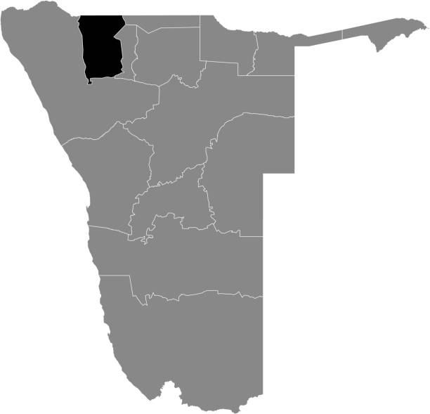 ナミビアのオムサティ地域の位置地図 - map namibia vector travel locations点のイラスト素材／クリップアート素材／マンガ素材／アイコン素材