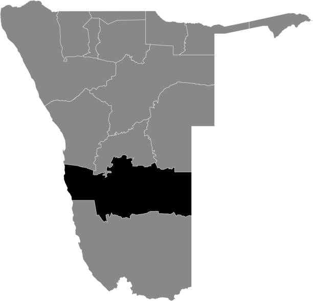 ナミビアのハーダップ地域の位置地図 - map namibia vector travel locations点のイラスト素材／クリップアート素材／マンガ素材／アイコン素材