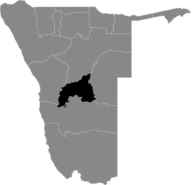 ナミビアのホマス地域の地図 - map namibia vector travel locations点のイラスト素材／クリップアート素材／マンガ素材／アイコン素材