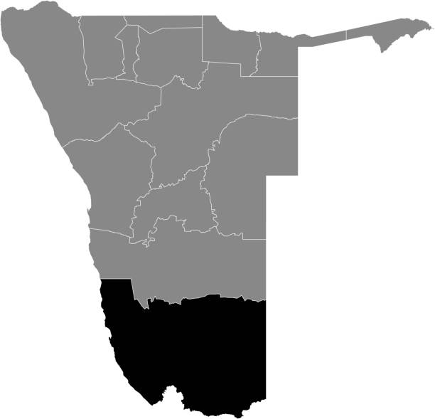 ナミビアのカラス地域の位置地図 - map namibia vector travel locations点のイラスト素材／クリップアート素材／マンガ素材／アイコン素材