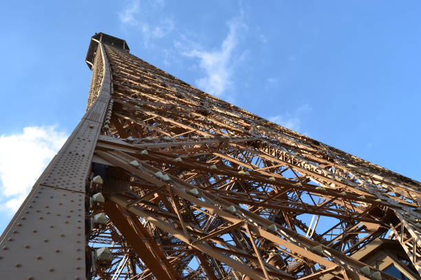 istock Top of the Eiffel Tower with blue sky. 1314868394