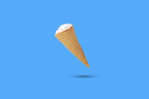 istock abstract ice cream cone isolated on the color surface 1314869238