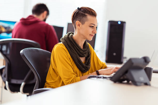istock Businesswoman using laptop in the office 1314872849