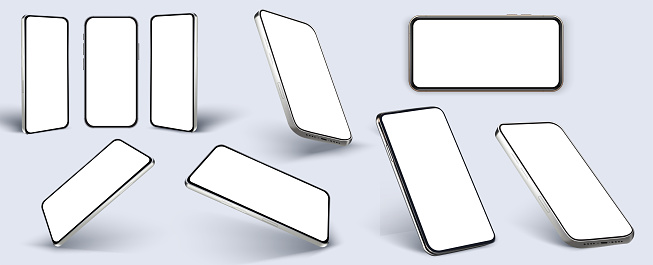 Realistic smartphone mockup. Device UI, UX, mockup for presentation template.