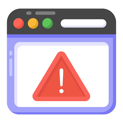 Warning Example Web Web Warning Stock Illustration - Download Image Now - Danger ...