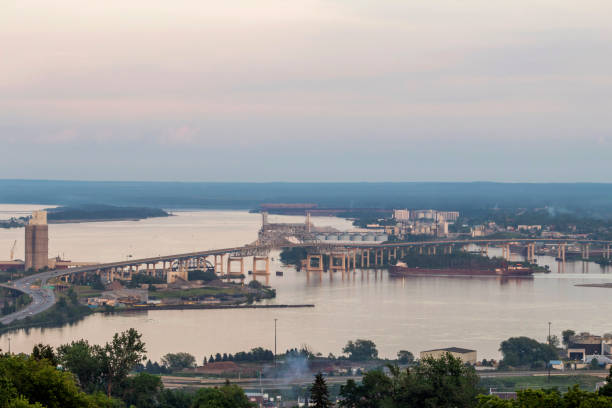 istock The Blatnik Bridge and Duluth/Superior Harbor at Sunset 1314882478