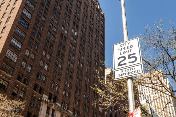 istock Speed limit sign in the city 1314886588