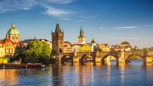 istock Vltava river and Charles bridge in Prague, Czech Republic 1314888071