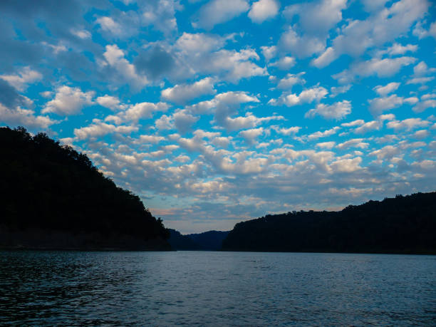Sunset reflection over lake Cumberland - Kentucky
