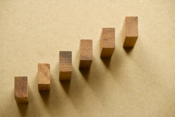 istock Ladder made by wooden pieces from hobby game 1314892766