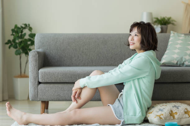 Young woman spending time at home