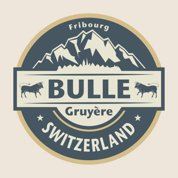 Abstract stamp or emblem with the name of Bulle, Switzerland Abstract stamp or emblem with the name of Bulle, Switzerland, vector illustration bulle stock illustrations