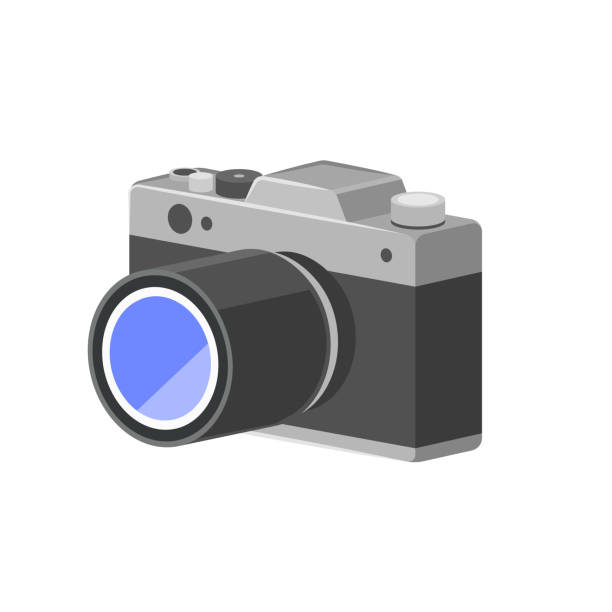 digitale einlinsenreflexkamera - digitalkamera stock-grafiken, -clipart, -cartoons und -symbole