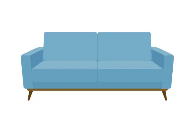 Vector illustration of Two-seat sofa