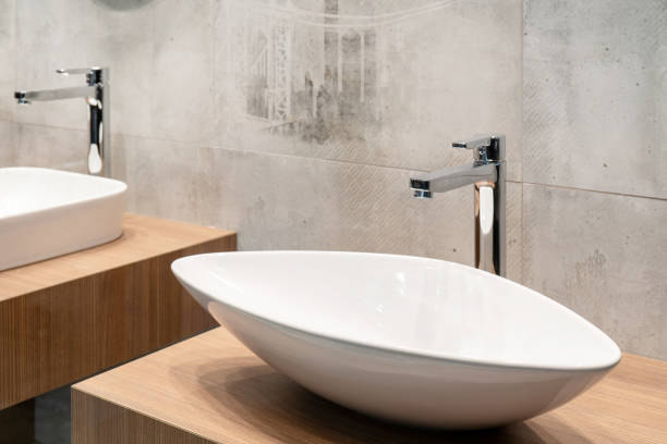 istock Water tap and sink in the bathroom. 1314908416