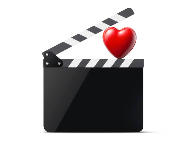 istock Heart with movie clapper board. 1314911401