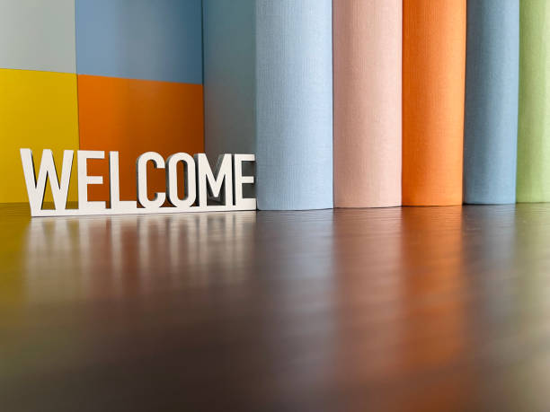 istock Welcome sign on colorful books background 1314913937