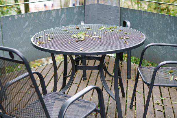 istock Benches and chairs at tables invite you to relax and unwind 1314913989