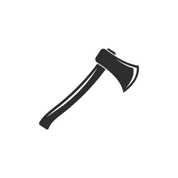 szablon projektu ilustracji wektora ikony osiołka - handle axe work tool wood stock illustrations