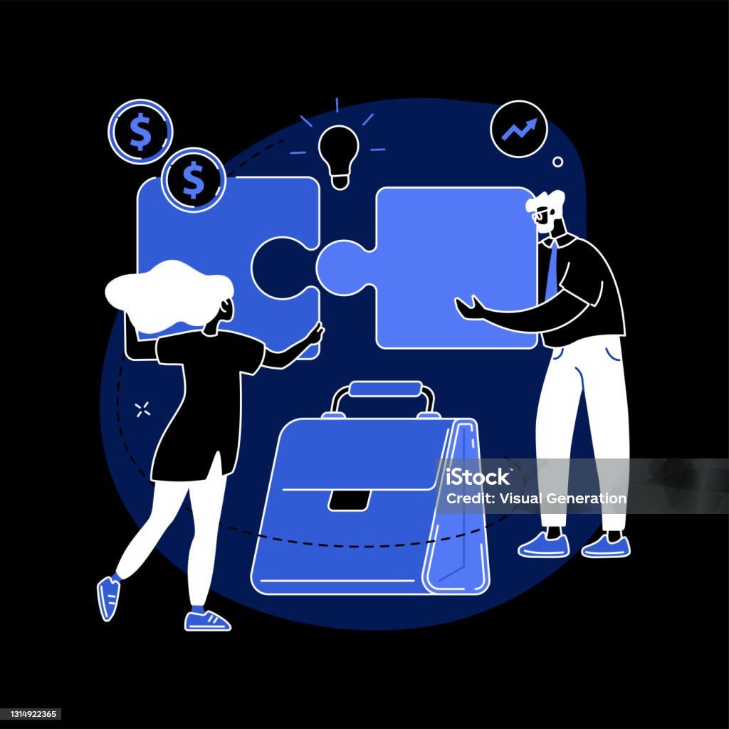 Partners Abstract Partnership Abstract Concept Vector Illustration Stock Illustration ...