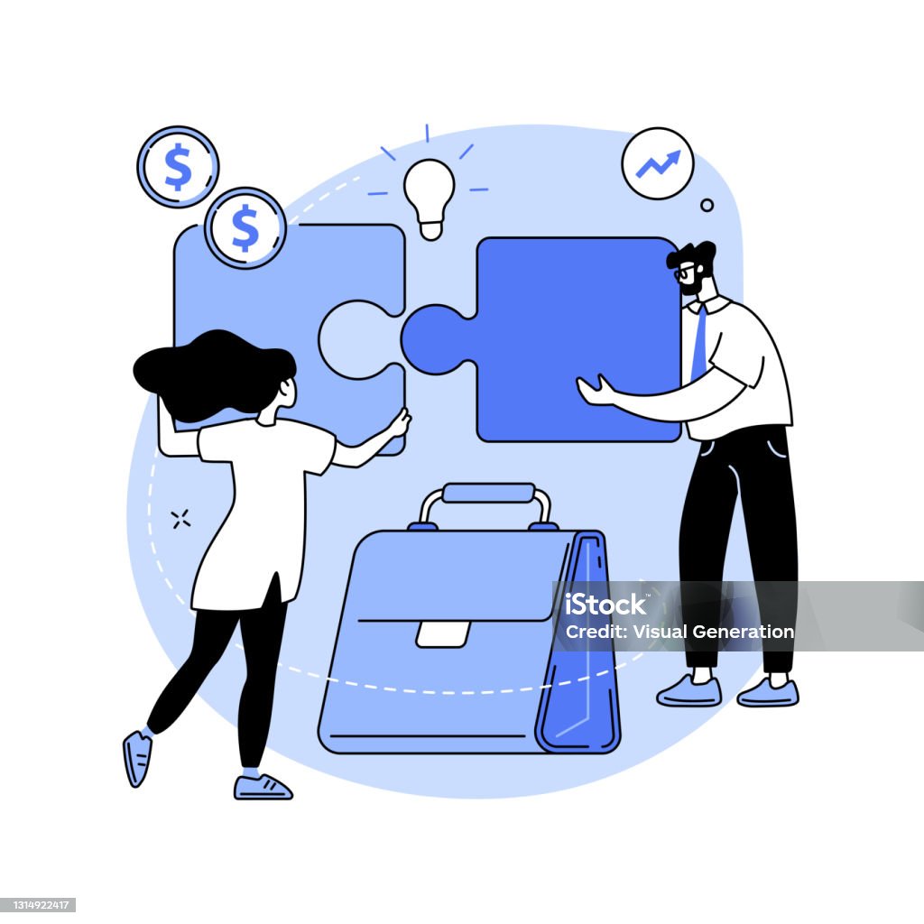 Partners Abstract Partnership Abstract Concept Vector Illustration Stock Illustration ...