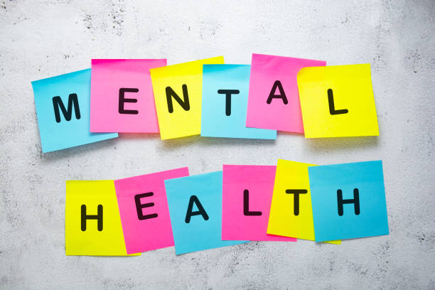 istock Mental health word writen on colorful sticky notes, abstract concept 1314923310