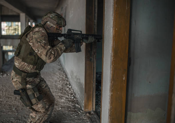 istock Special forces soldier fighting in battle in war zone 1314926037
