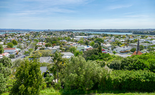 Scenery around Devonport, a harbourside suburb of Auckland in New Zealand