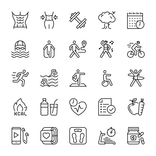 workout-symbole - symbol vegetable food computer icon stock-grafiken, -clipart, -cartoons und -symbole
