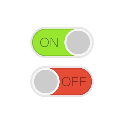 Toggle Button Colours Colorful Toggle Switch Button In Flat Design Template For Mobile And ...