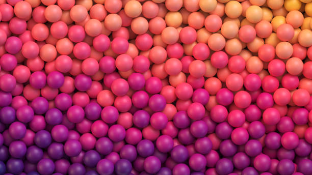 Colorful gradient balls vector background Colorful balls background. Abstract background with colorful gradient balls. Realistic vector background candy house stock illustrations