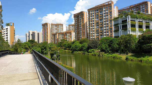 istock Housing estate along the river 1314945216