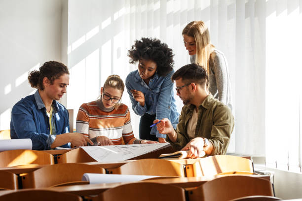 istock Group of design students in the classroom. 1314945933