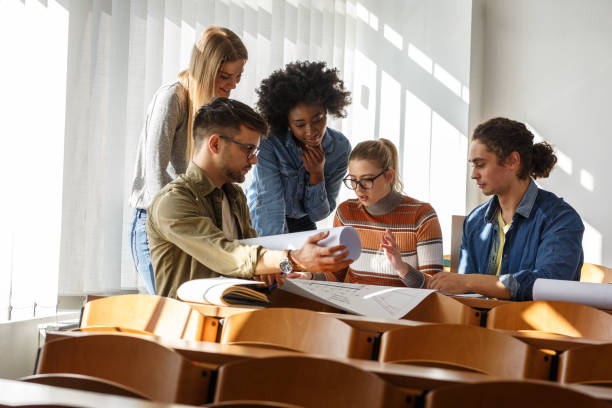 istock Group of design students in the classroom. 1314946467