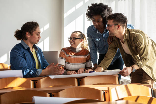 istock Group of design students in the classroom. 1314946482