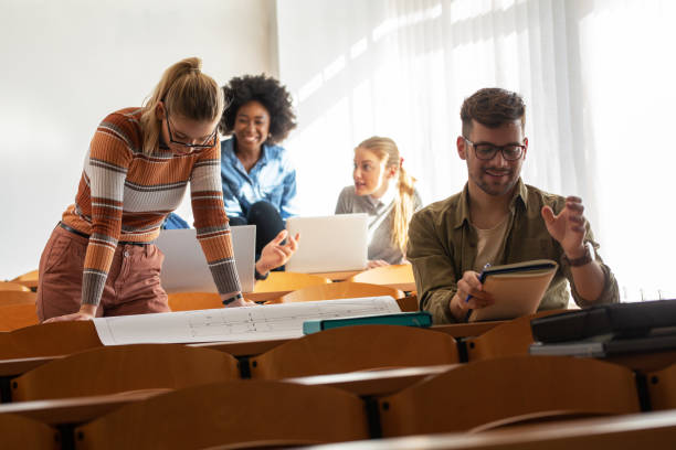 istock Group of design students in the classroom. 1314946499