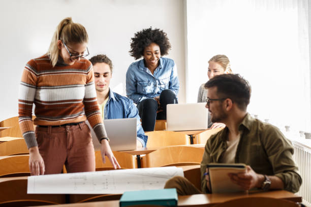 istock Group of design students in the classroom. 1314946564