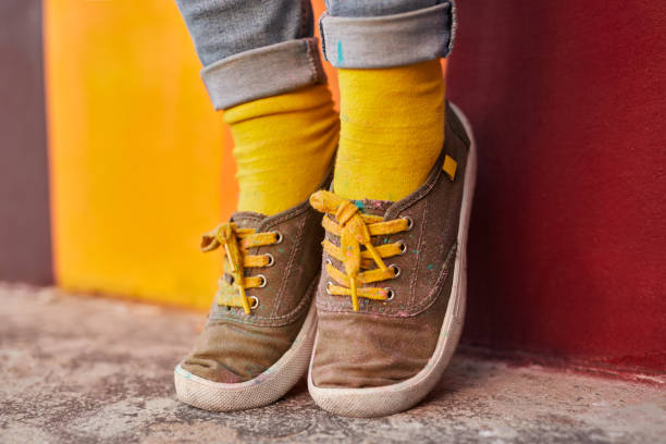 istock Crop woman in cloth shoes 1314949555