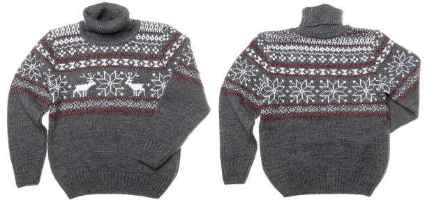 istock Kids warm Christmas turtleneck sweater front and back view isolated on white 1314957801