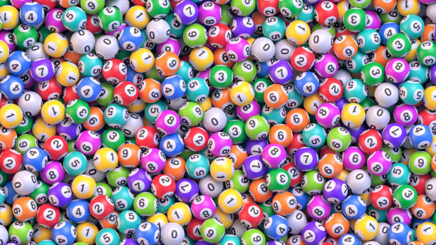 illustrazioni stock, clip art, cartoni animati e icone di tendenza di sfondo vettoriale palline della lotteria multicolore - tombola