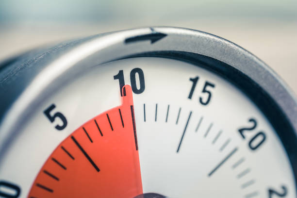 istock 10 Minutes - Macro Of An Analog Timer On A Wooden Floor 1314973633