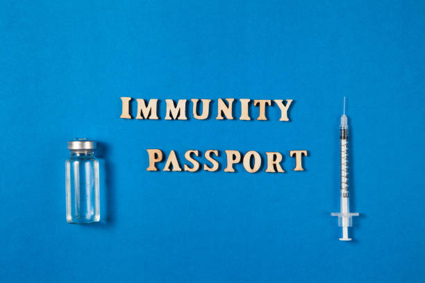 istock Immunity passport certificate Coronavirus Covid-19 to stop lockdown, after vaccination. 1314983040