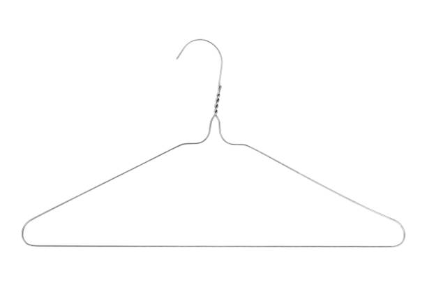 istock A silver colored wire clothes hanger isolated on a white background 1314984704