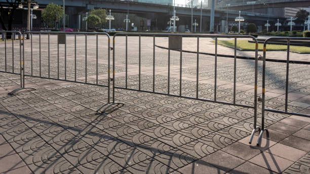istock white barricade in the city image photo 1314990499