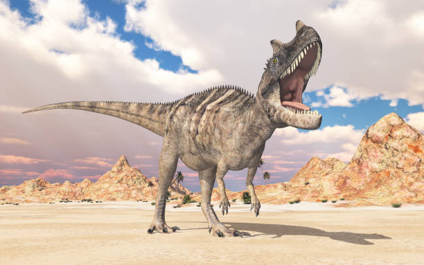 istock Dinosaur Ceratosaurus in a desert 1314993365
