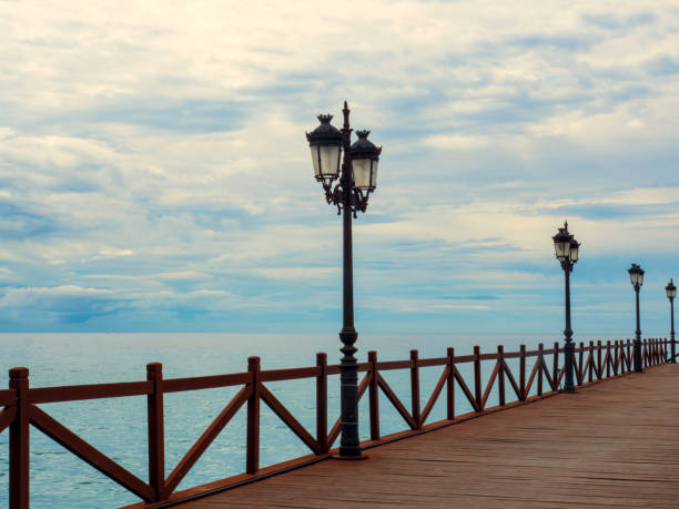 istock Streetlights on the jetty 1315005899