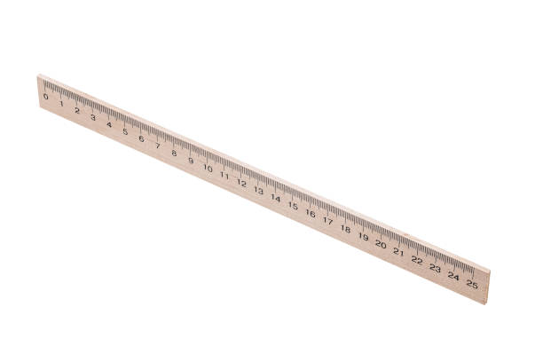 istock wooden ruler isolated on white background. measure school tool cut out 1315008918