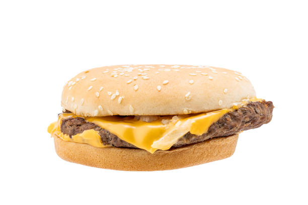 istock cheeseburger isolated on white background. burger product cut out 1315008926