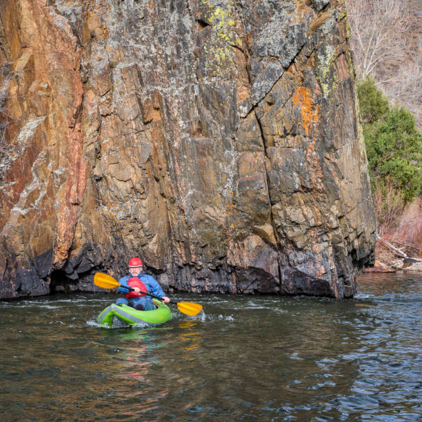 istock whitewater paddling on Poudre River in Colorado 1315011413